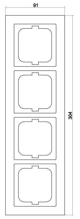 Busch-Jaeger 1724-276 Abdeckrahmen 4-fach, Busch-axcent, titan matt