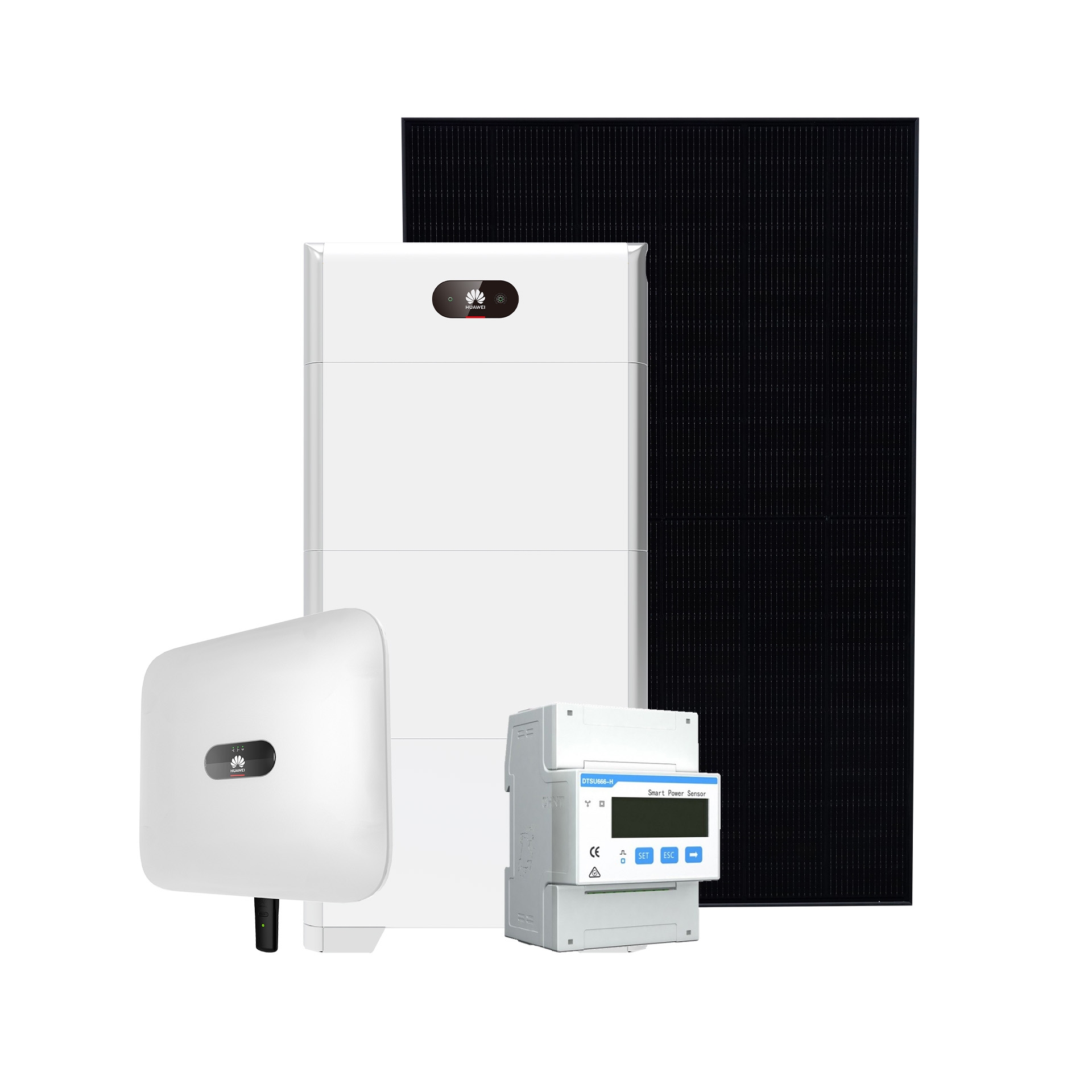 Huawei E24-PV-SET1-THH-13.35 PV-Anlage 13,35 kWp mit Speicher 15 kWh (Trina Glas-Glas FullBlack Hochleistungssolarmodul 445 Wp)