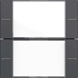 Gira 577228 Wippenset 2-fach Beschriftungsfeld Tastsensor 4.55, Klar/Anthrazit