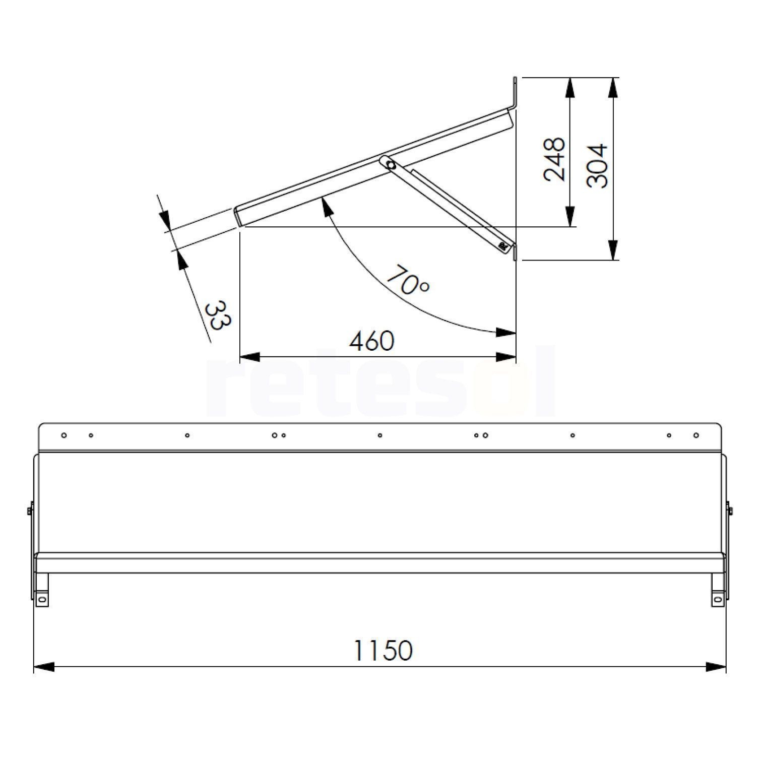 ADEMOTEC 500301901 I-Shelter Wall Shelter L, Überdachung für PV Wechselrichter