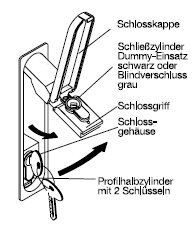 ABN 78842 Schlossgehäuse mit Doppelschließung