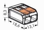 WAGO 221-412 Compact-Verbindungsklemme 2-Leiter bis 4mm²