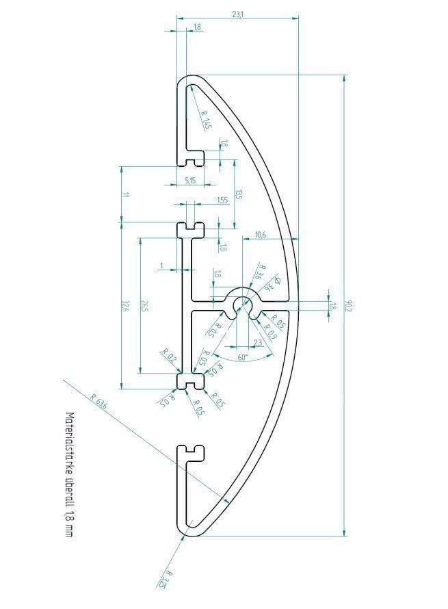 Bachmann 930.027 Bodenkanal Easy-Bridge, Aluminium, 1.000mm, für Teppichböden
