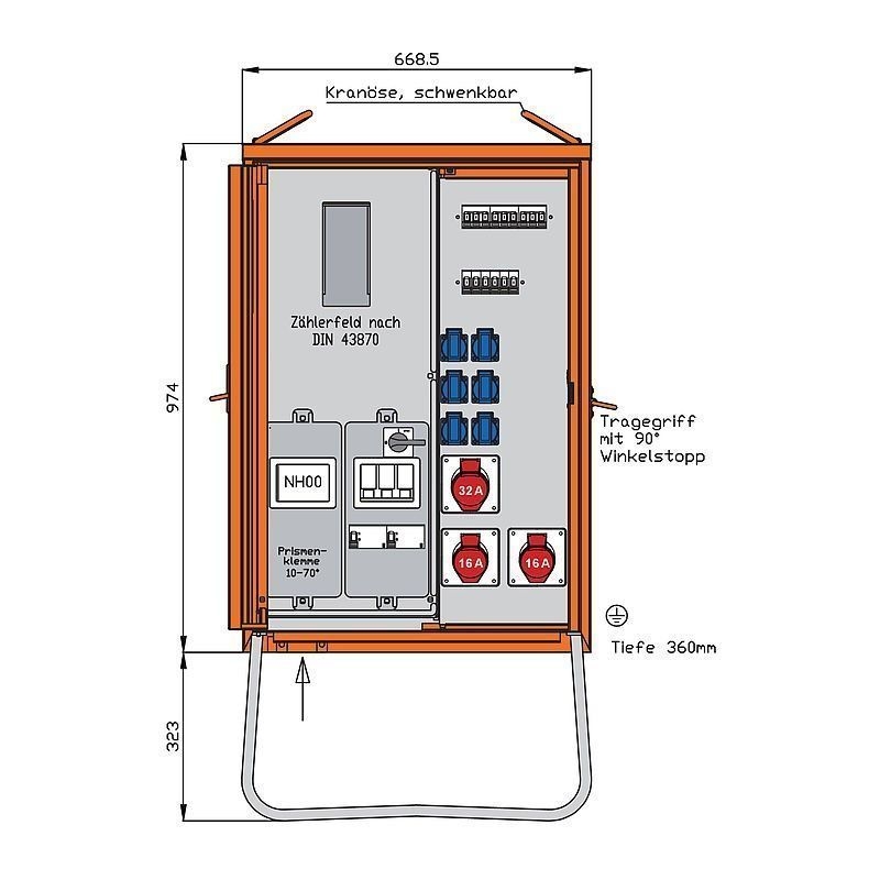 Walther Electric WAV0131BR1 Anschlussverteiler 44kVA Vattenfall