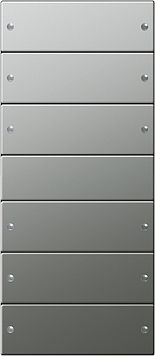 Gira 2136601 Wippenset 6-fach (3+3), System 55, edelstahl