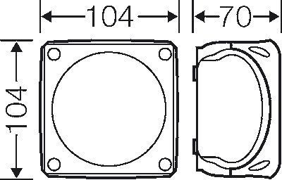 Hensel DK0402G Kabelabzweigkasten IP66 104x104x70 m. Klemme