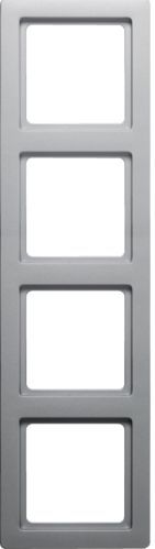 Berker 10146084 Rahmen 4-fach, Q.1, aluminium samt