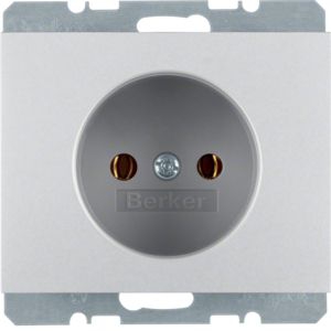 Berker 6167157003 Steckdose ohne Schutzkontakt K.5 aluminium matt lackiert