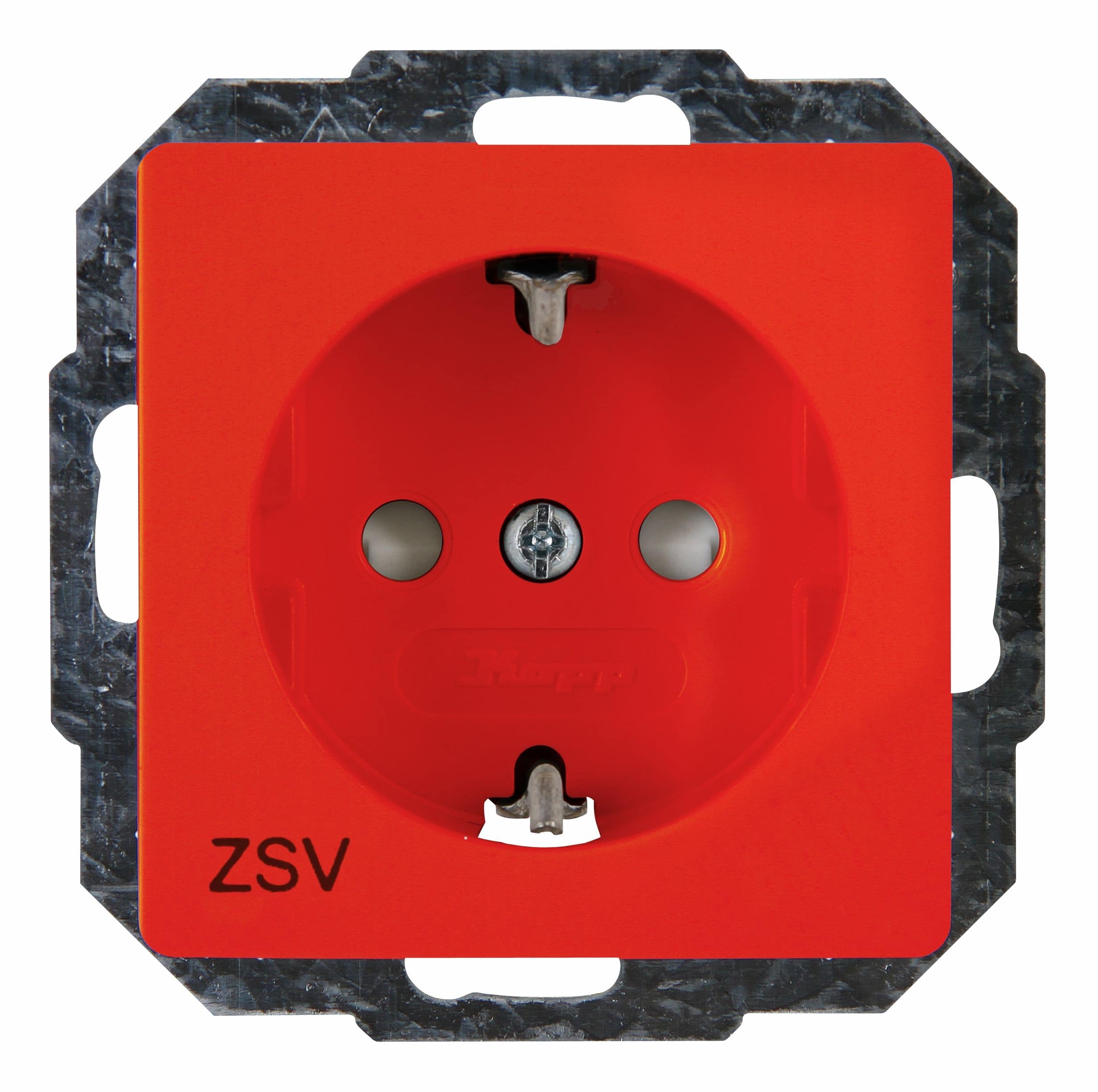 Kopp 920622006 Schutzkontakt-Steckdose mit erhöhtem Berührungsschutz "ZSV", orange