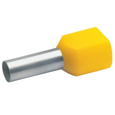 Klauke 875/14 Zwillingsaderendhülsen 2x6 mm², gelb