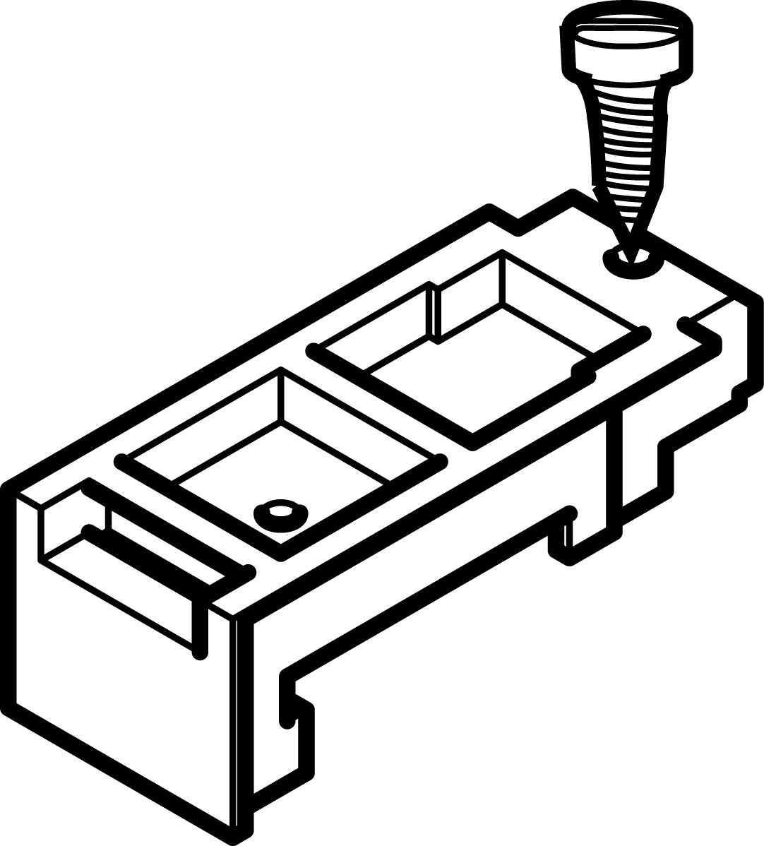 ABN PC90N Prisma XS Gerätetragschiene mit Befestigungs-Schrauben