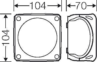 Hensel DK0404G Kabelabzweigkasten IP66 104x104x70 m. Klemme
