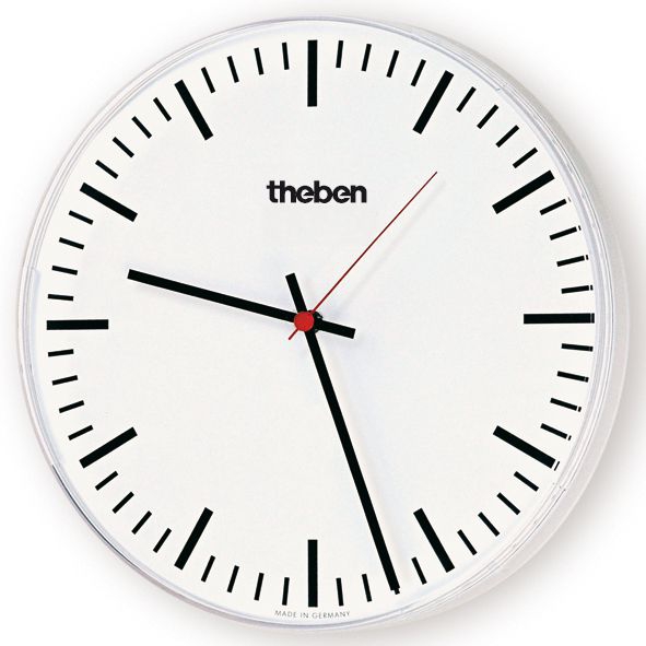 Theben 5009211 OSIRIA 230 SR KNX Nebenuhr, einseitige Wanduhr, Durchmesser 30 cm, Strichziffern