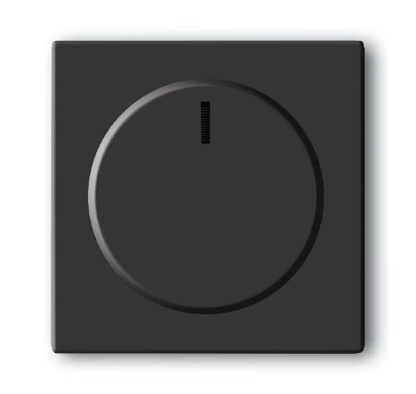 Busch-Jaeger 6540-81-102 Zentralscheibe für Drehdimmer mit transparentem Leuchtring, anthrazit glänzend, Plattform 63