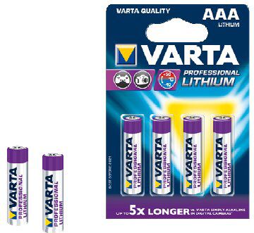 Varta Lithium Professional AAA/Micro Batterien 1.5V 1100mAh 4-Stück
