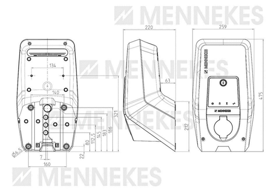 Mennekes 1349401 Wallbox AMTRON® Charge Control 11kW C2
