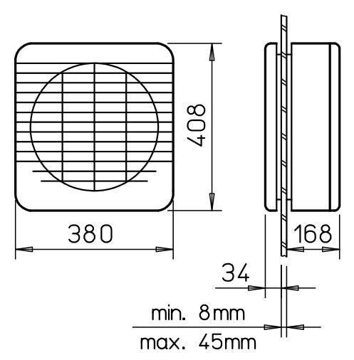 Helios MiniVent GX 300 Fensterlüfter mit elektr. Verschluss