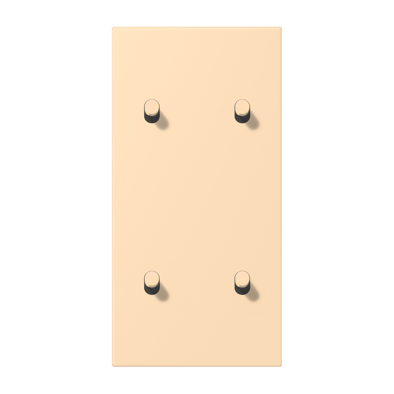 Jung LC12-25R0223 Abdeckung mit Kipphebel "Zylinder", 2 x 2 Kipphebel, senkrecht, ocre