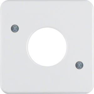 Berker 153009 Zentralstück für Drucktaster und Lichtsignal E10, wg Up IP44, polarweiß glänzend