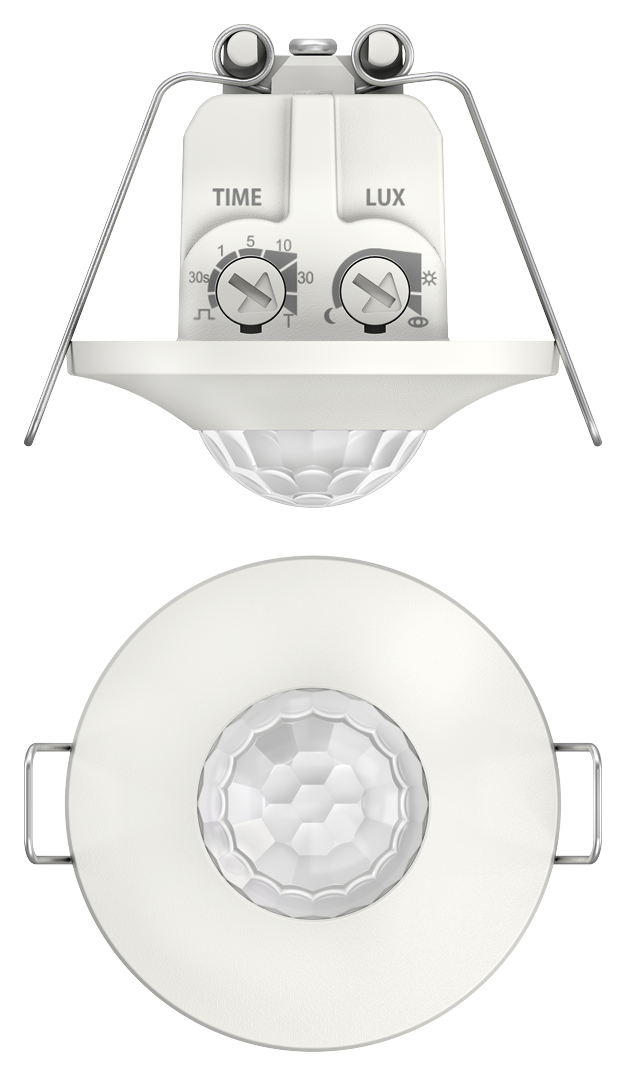 Theben 1060200 thePiccola S360-100 DE WH Bewegungsmelder für Deckeneinbau, bis zu Ø 8 m