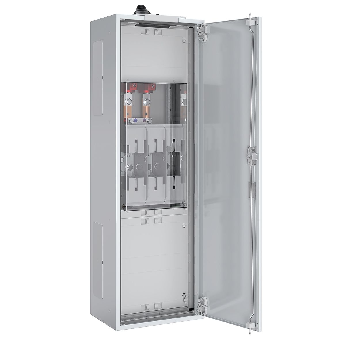 ABN ABNRA106F01 Hausanschluss-Schrank nach TAB EWE, mit SaS, 5-polig 250A, NH2/UT, IP54, BxHxT 300x950x210 mm