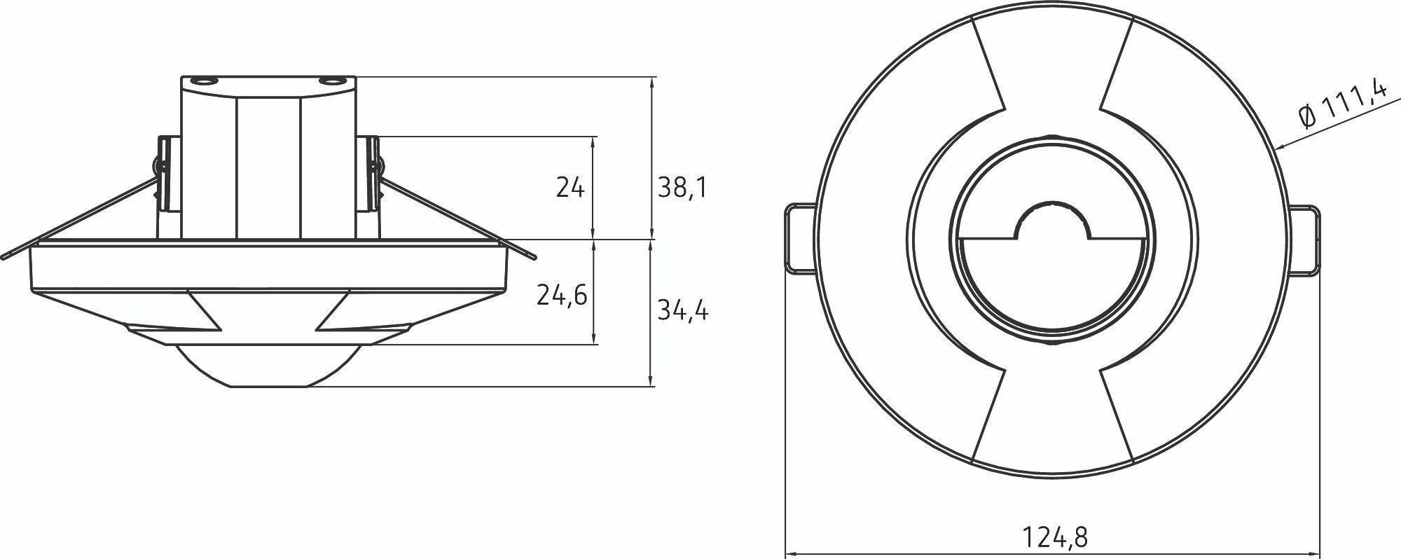 Theben 1030045 LUXA 103-100 UA WH Bewegungsmelder mit Akustikfunktion