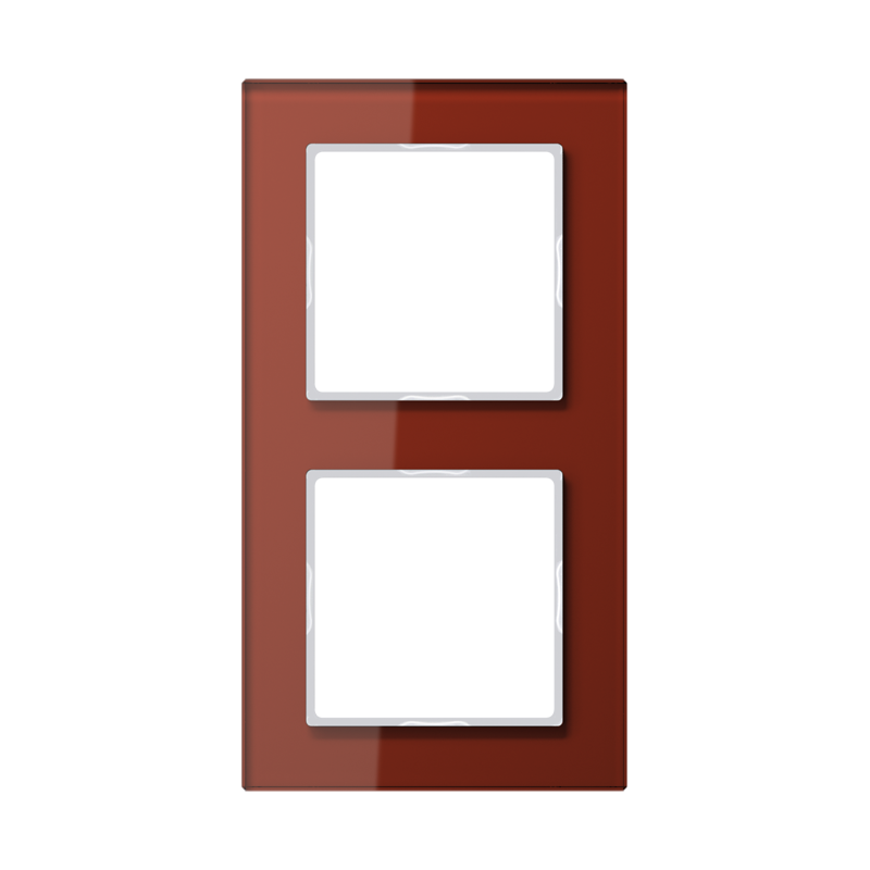 Jung AC582GLRT Glasrahmen 2-fach, senkrechte und waagerechte Montage, Glas, A CREATION, rot