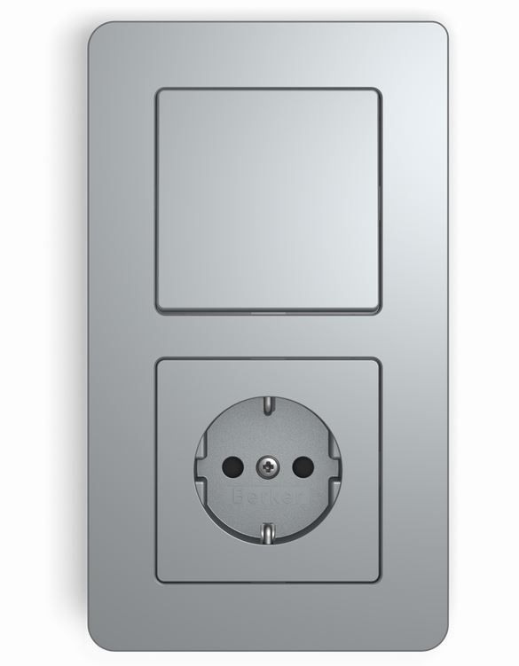 Berker 10126184 Rahmen 2-fach, Q.7, aluminium samt