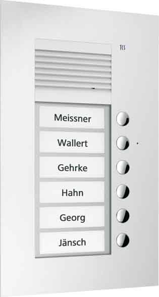 TCS PUK06/1-EN PUK Außenstation Sprechanlage Unterputz für 6 WE