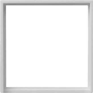 Gira 0282015 Adapterrahmen mit quadratischem Ausschnitt für Geräte mit Abdeckung (50 x 50 mm), System 55, grau matt