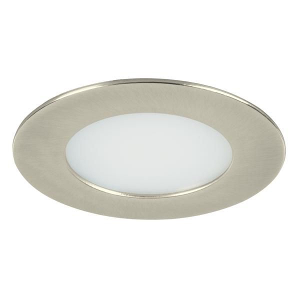 Brumberg 12109153 LED-Einbaudownlight, rund, starr, 12 V DC, 3,3 W, 60°, 2900 K, nickel