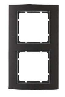 Berker 10123005 Rahmen 2-fach, B.3, Alu, schwarz/anthrazit