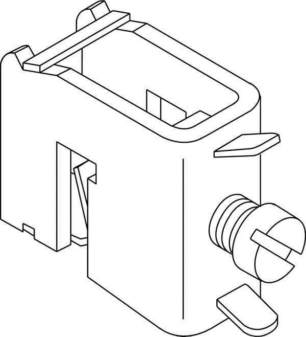 ABN XSH16-5 Sammelschienen-Klemme 16  mm² für CU-Schiene, 12x5 mm