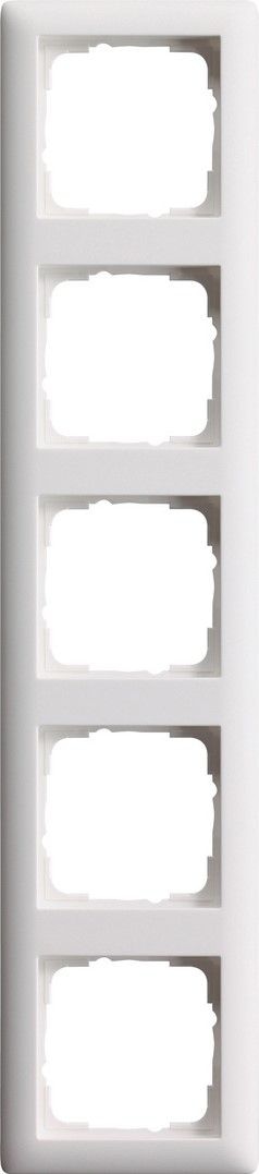 Gira 021504 Abdeckrahmen 5-fach , Standard 55, reinweiß seidenmatt