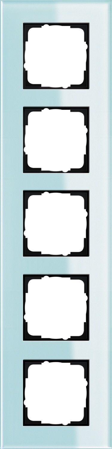 Gira 021518 Abdeckrahmen 5-fach, Gira Esprit, Glas mint