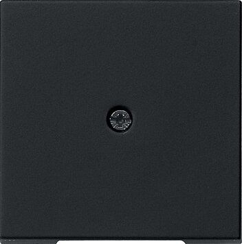 Gira 0274005 Abdeckung Schnurableitung und Fernmeldeverbinderdose, System 55, schwarz matt
