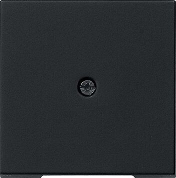 Gira 0274005 Abdeckung Schnurableitung und Fernmeldeverbinderdose, System 55, schwarz matt