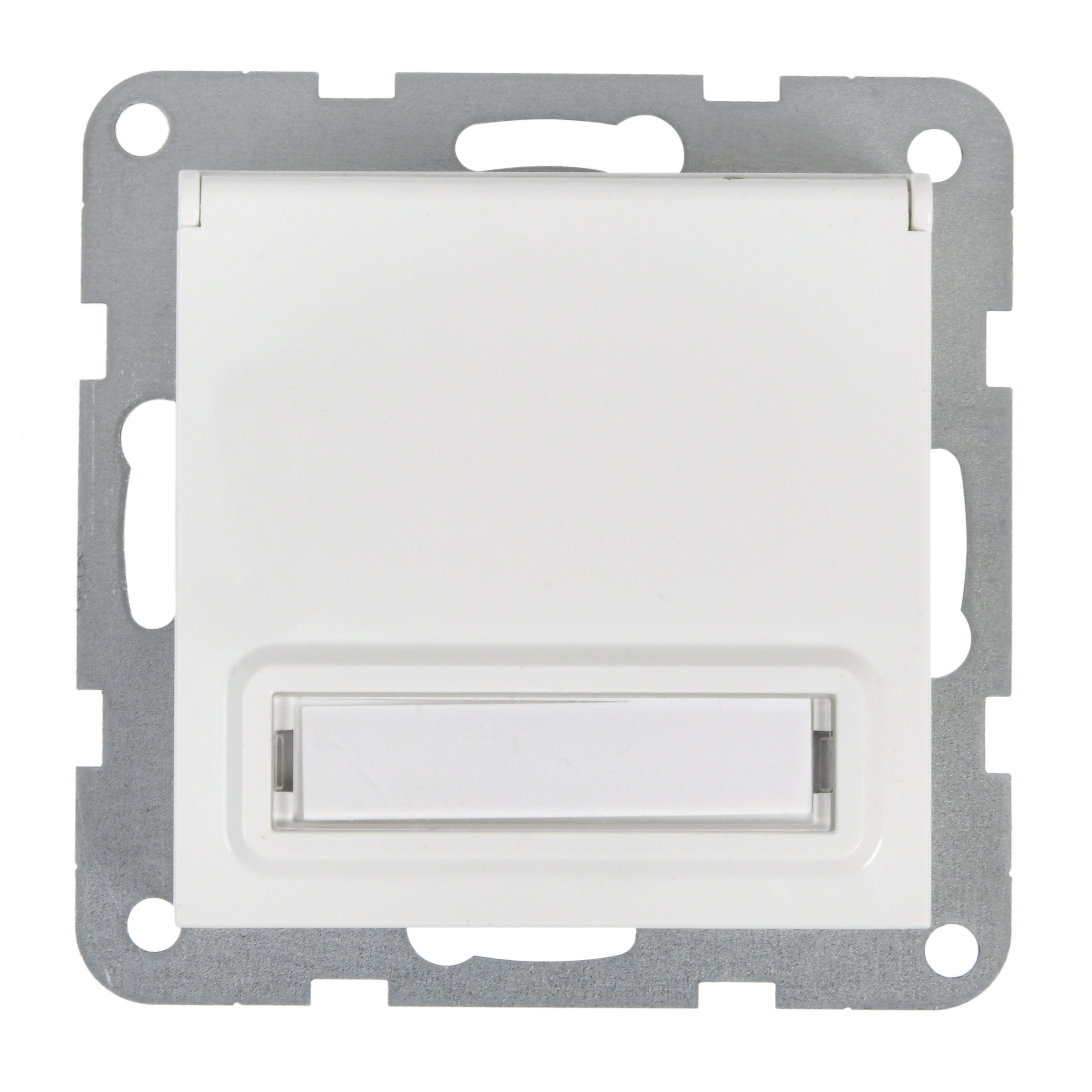 HHG Panasonic WDTT03202WH-EU1 Plus 55 Schutzkontakt-Steckdose mit Klappdeckel, beschriftbar, weiß