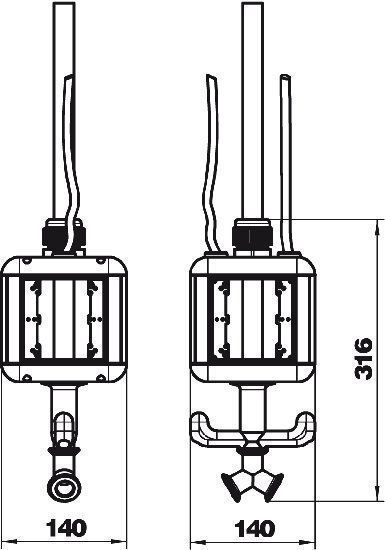 OBO Bettermann 6109810 VH-4 Energiewürfel leer, mit Druckluft