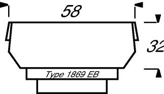 Busch-Jaeger 1869 EB Sockel geschlossen/Blindplatte, anthrazit, Datenkommunikationssystem (DKS)