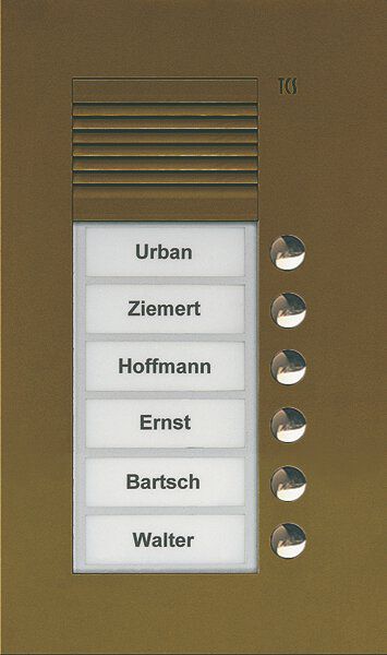 TCS PUK06/1-EB PUK Außenstation Sprechanlage Unterputz für 6 WE