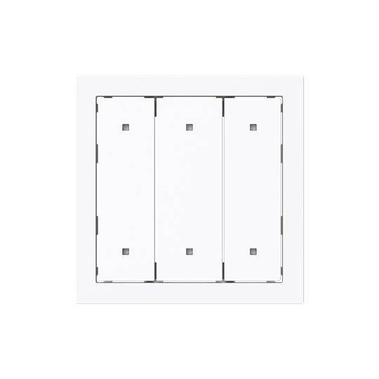 Busch-Jaeger 2570-30-44G Wippe 3-fach für Elektroniktaster mit transparenten Kalotten, studioweiß glänzend