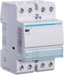 Hager ESC441 Schütz, 4-pol., 40A, 4 Öffner, 230V