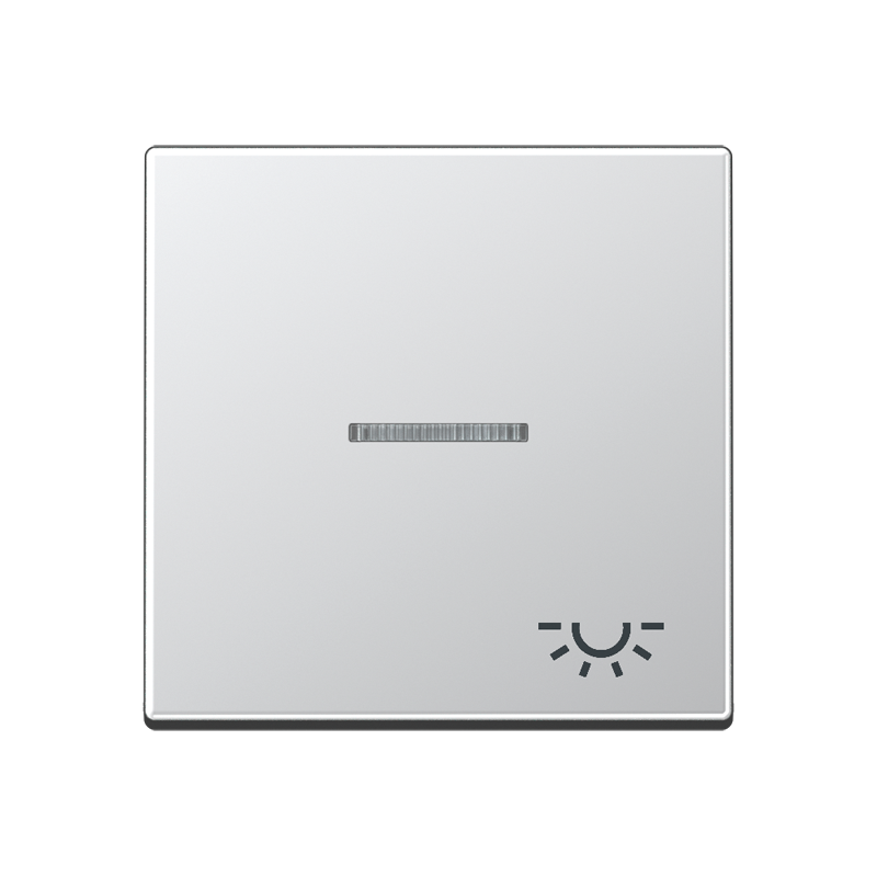 Jung A590KO5LAL Wippe mit Lichtleiter, Symbol Licht, Duroplast lackiert, Serie A, aluminium