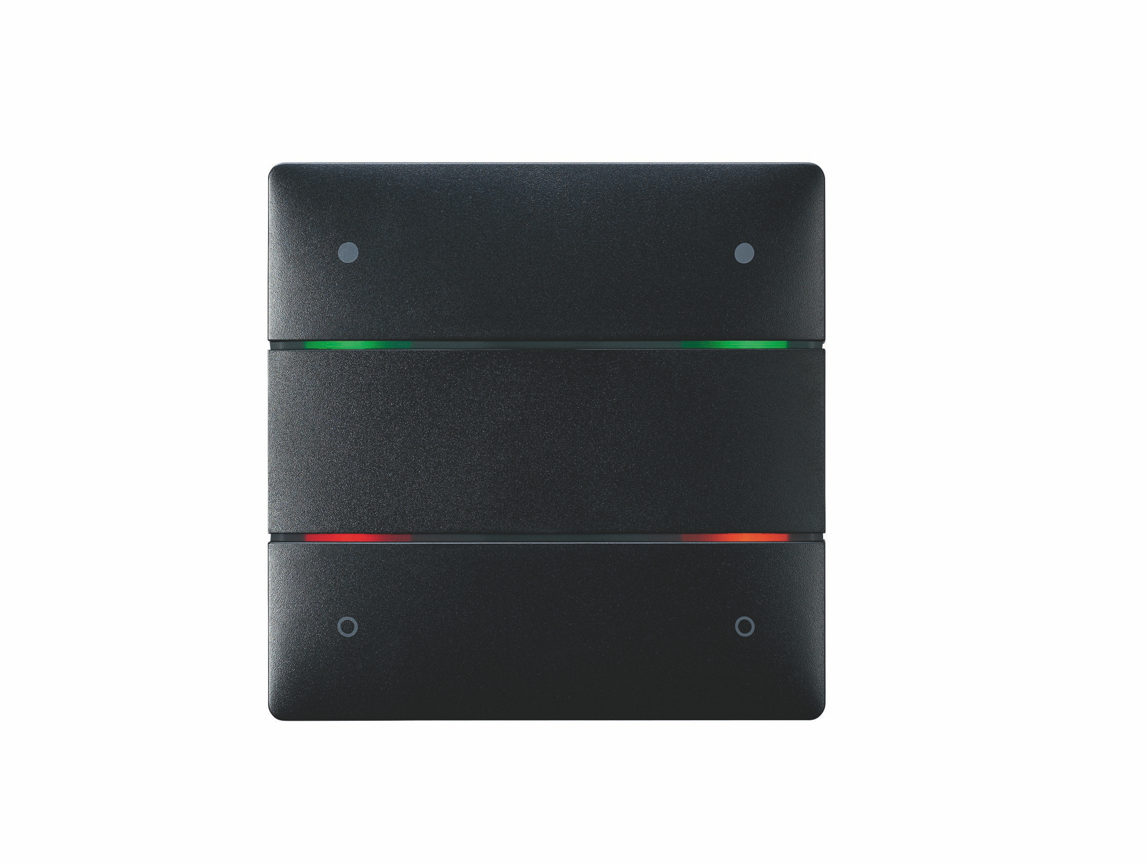 Theben 4969244 iON 104 BK KNX-Tastsensor mit 4 Tasten und 4 Status-LEDs, integrierter Temperatursensor, KNX Data Secure, Farbe schwarz