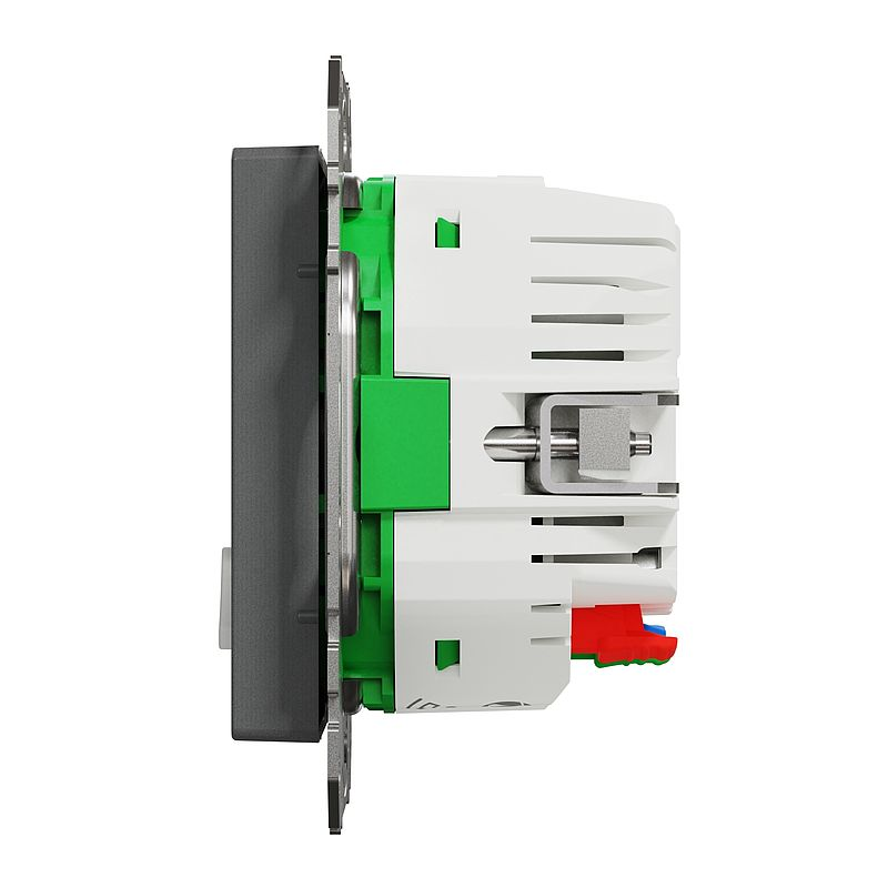 Merten MEG2380-0414 Connected Schutzkontakt-Steckdose 16A, System M, Anthrazit, Thermoplast edelmatt