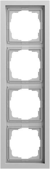 Gira 021476 Abdeckrahmen 4-fach, Gira F200, grau matt (lackiert)