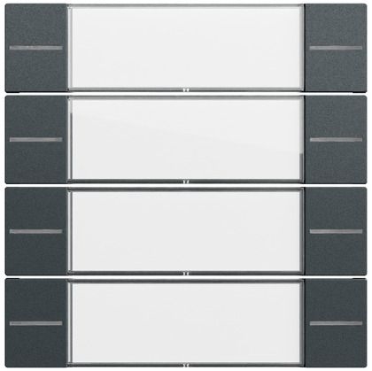 Gira 577473 Wippenset 4-fach mit Beschriftungsfeld für Tastsensor 4.70, System 70, anthrazit (lackiert)