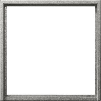Gira 0282600 Adapterrahmen mit quadratischem Ausschnitt für Geräte mit Abdeckung (50 x 50 mm), System 55, Edelstahl(lackiert)
