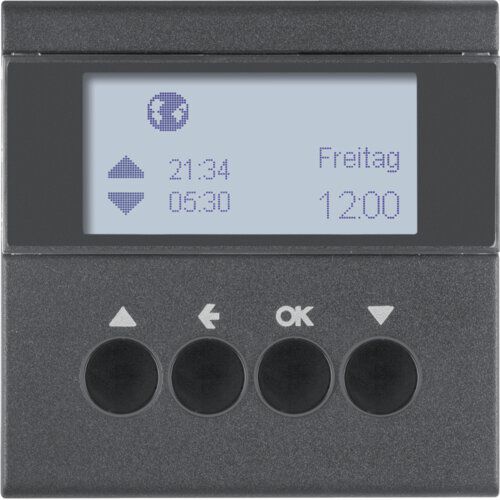 Berker 85741185 Jalousie-Schaltuhr mit Display, S.1/B.3/B.7, anthrazit matt